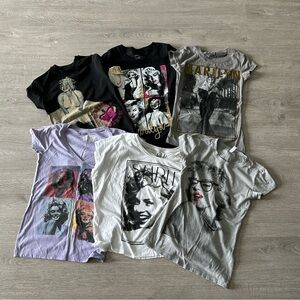 Marilyn Monroe Graphic Women’s T-Shirt Set - Multicolor
(Sold as Bundle)